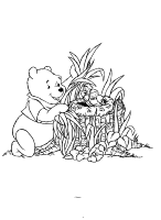 A coloring page of winnie the pooh